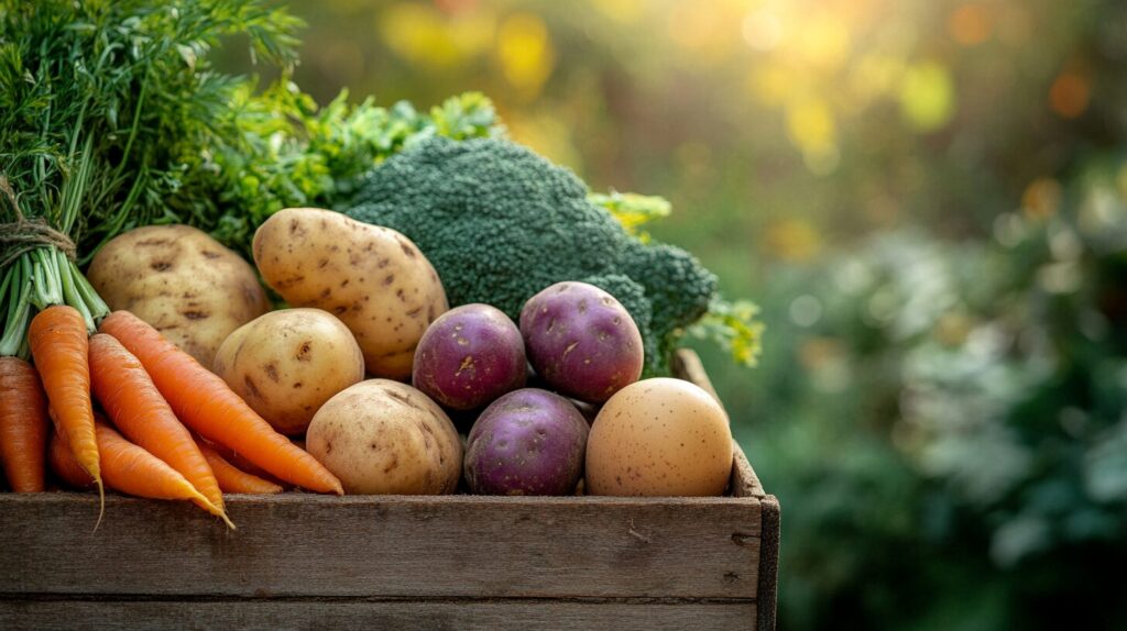 produce in a bin